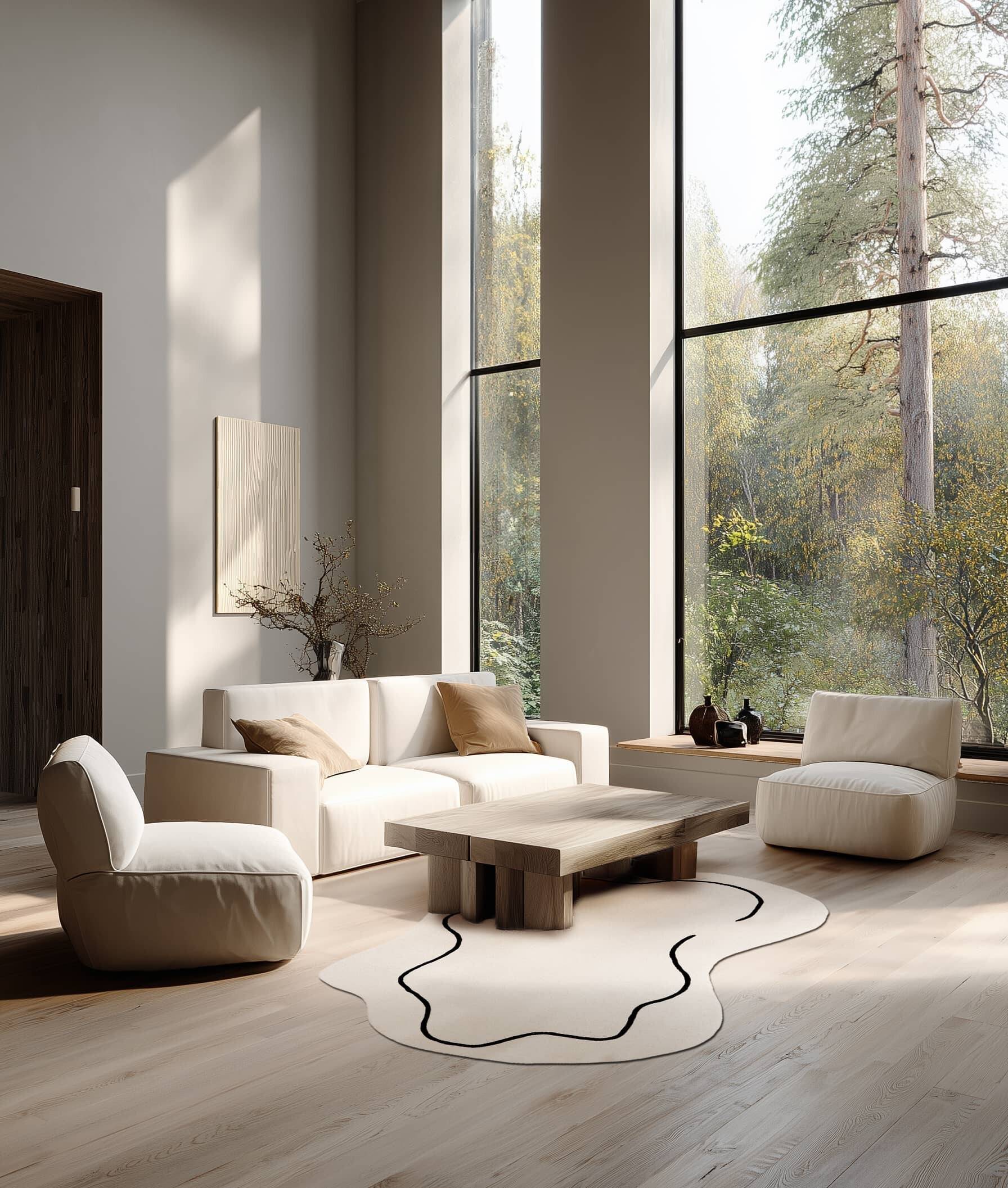 Moderner Teppich Loop Ivory – Bild 4